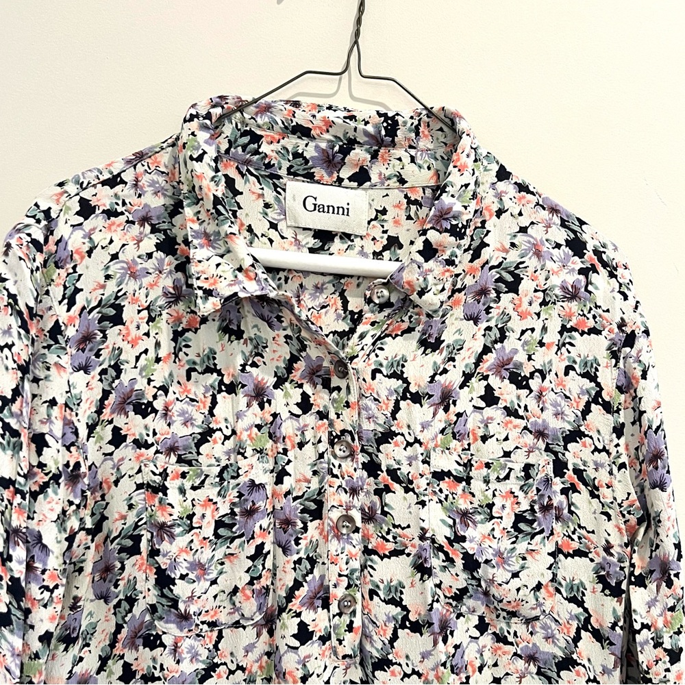 Ganni vintage floral mini dress
